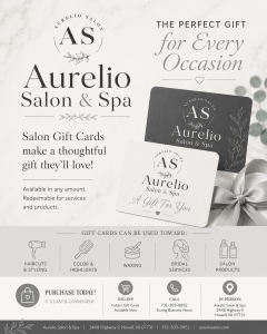 Aurelio Salon & Spa gift cards in Howell, NJ