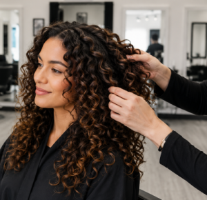 Curly hair services at Aurelio Salon & Spa in Howell, NJ