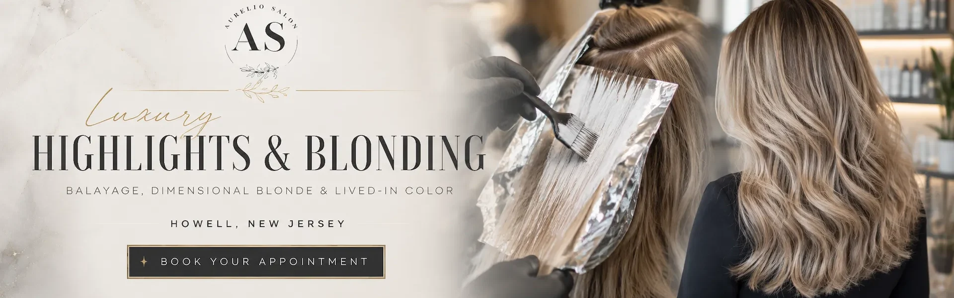 Highlights and blonding services at Aurelio Salon Howell New Jersey