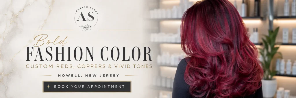 Fashion hair color at Aurelio Salon and Spa Howell NJ